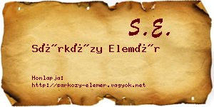 Sárközy Elemér névjegykártya